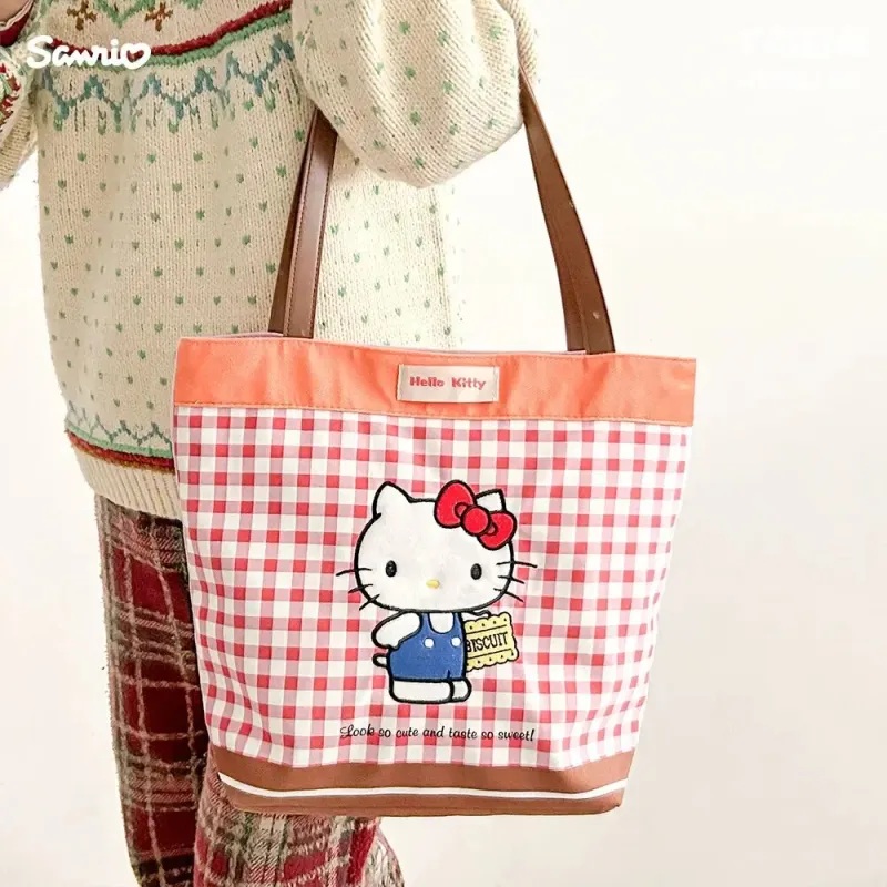 Sanrio Hello Kitty Polyester Tote Bag, Shoulder Bag Women's Orange-1