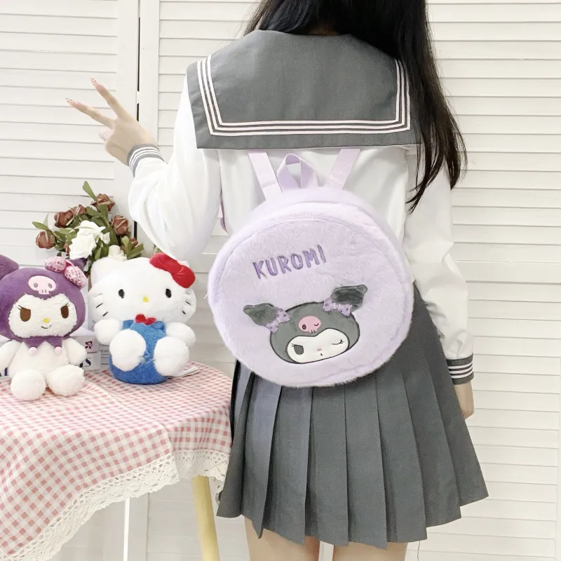Sanrio Kulomi Polyester Backpack Regular Unisex Purple-1