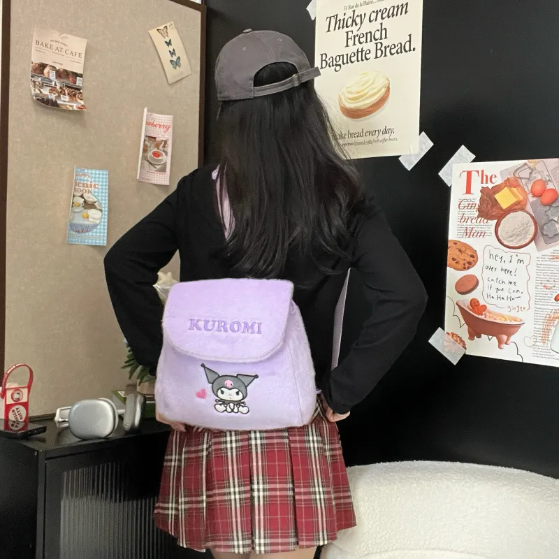 Sanrio Kulomi Polyester Backpack Regular Women's Heart-2