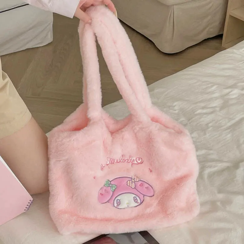 Sanrio Polyester Shoulder Bag Regular Unisex Purple-4