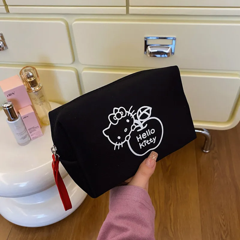 Sanrio Hello Kitty Fabric Clutch Regular Women's Black-1