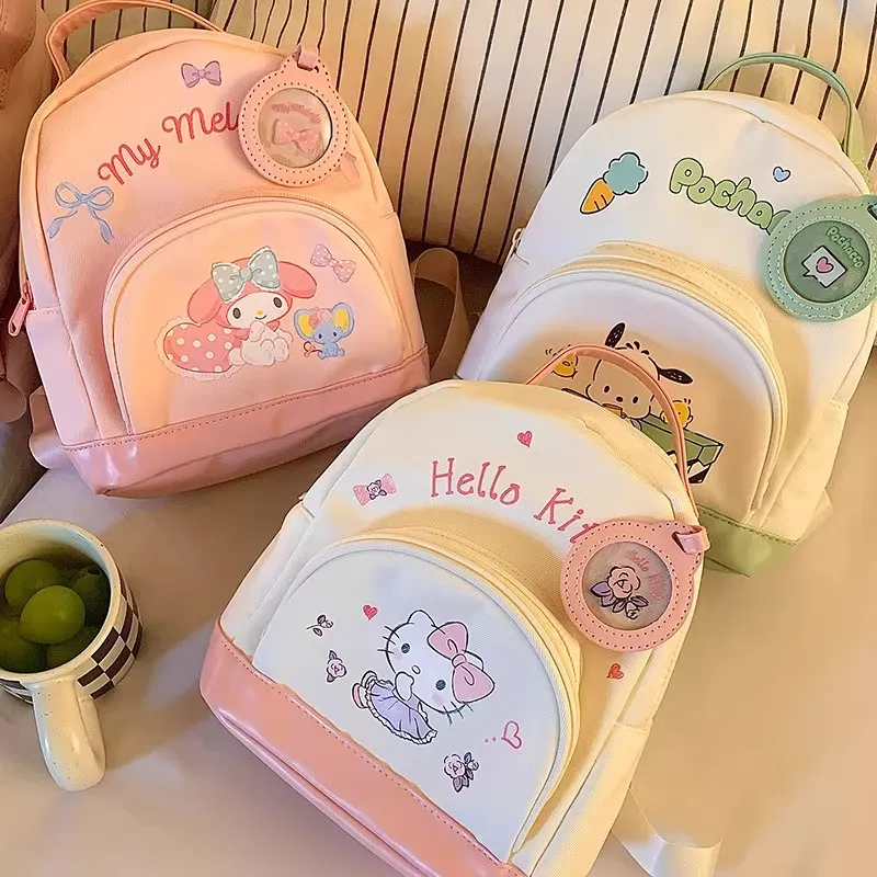 Sanrio Hello Kitty Polyester Backpack Women's White Pink-6