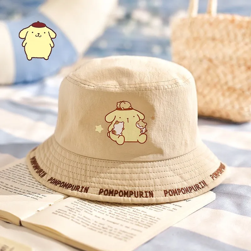Sanrio Pudding Dogs Polyester Bucket Hats Unisex-1