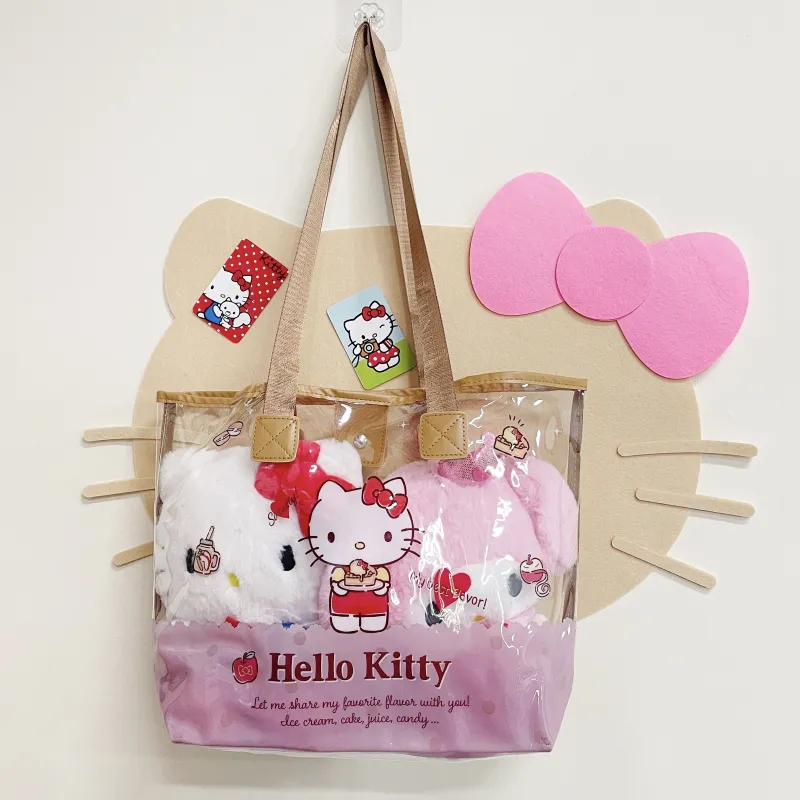 Sanrio Hello Kitty PVC Tote Bag, Shopping Bag, Shoulder Bag Regular Women's Brown-5