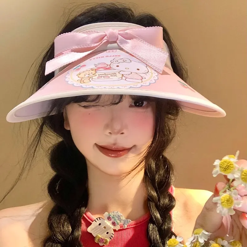 Hello Kitty Sanrio Series Polyamide Sun Protection Hats Women's-2