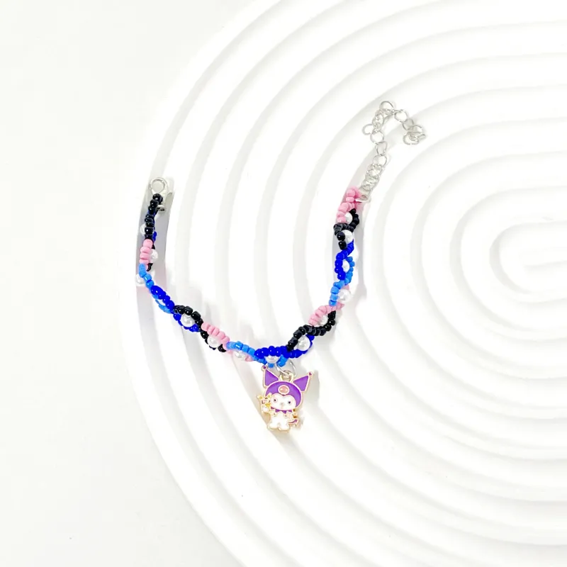 Sanrio/Kuromi Spring Summer Simple Yuna Style Design Fun Transformation Beads Refined Creative Lanyards-3