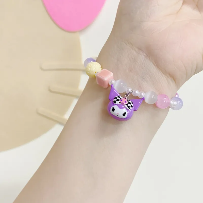 Sanrio Kulomi Acrylic Bracelets Women's Purple-4