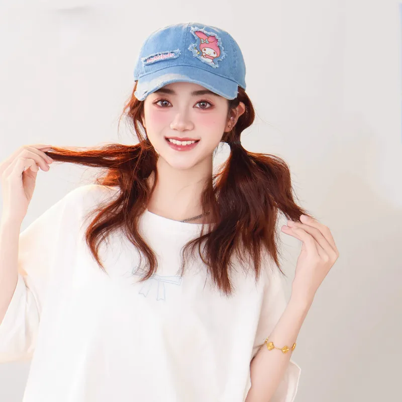 Hello Kitty Cotton Baseball Caps Women's-2