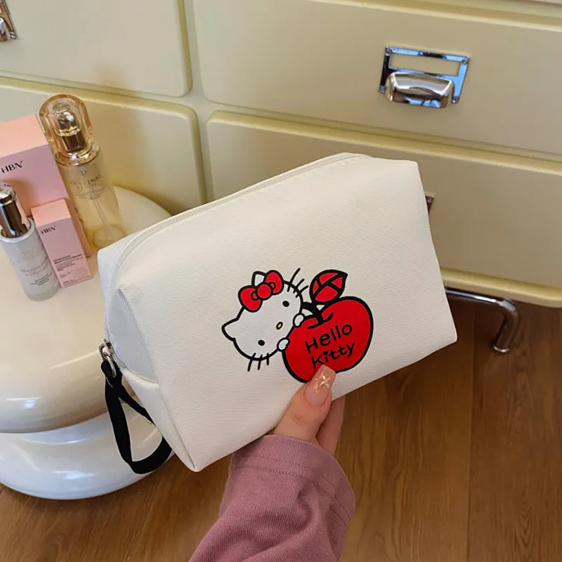 Sanrio Hello Kitty Fabric Clutch Women's Ecru-1