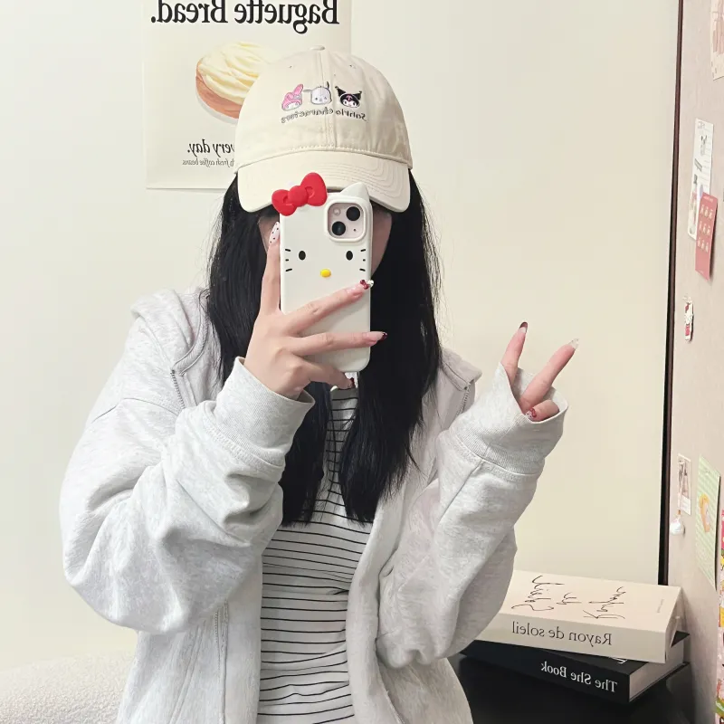 Sanrio Kuromi Pochacco Cotton Baseball Caps Unisex-1