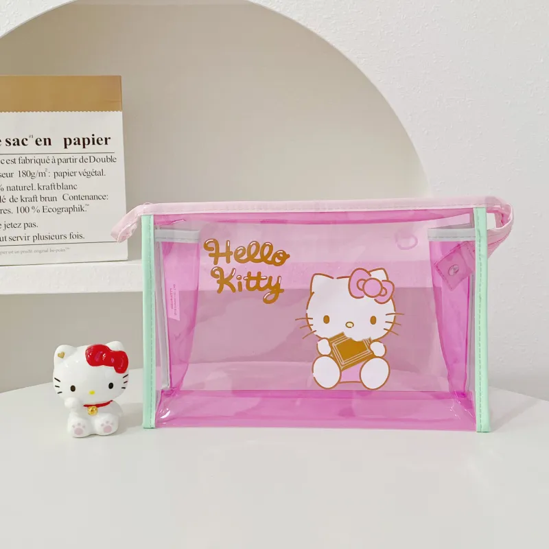 Sanrio Hello Kitty PVC Makeup Bag Women's Pink-5