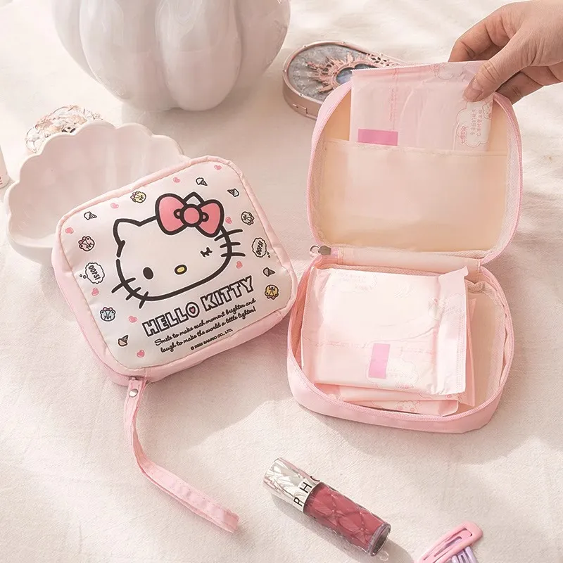 Sanrio Hello Kitty Polyester Makeup Bag Women's Pink-2