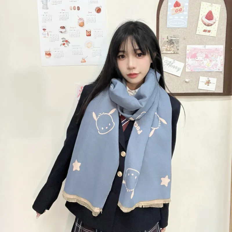 Sanrio Pacha Dogs Knit Scarves Unisex-1