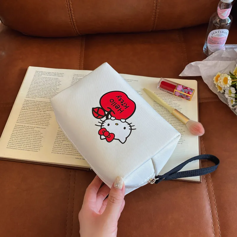 Sanrio Hello Kitty Fabric Clutch Women's Ecru-2