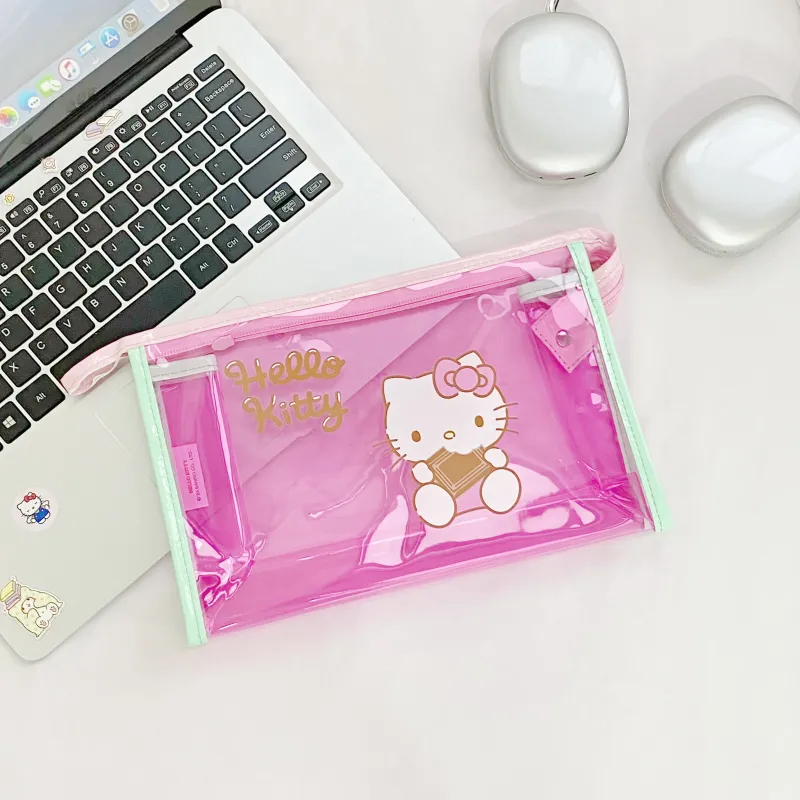 Sanrio Hello Kitty PVC Makeup Bag Women's Pink-2
