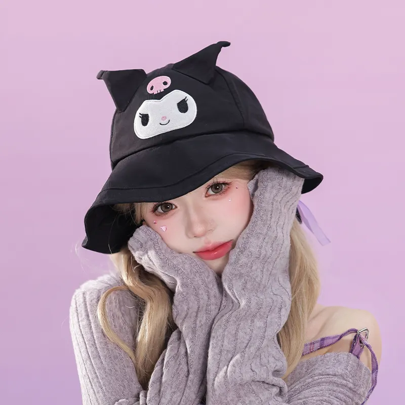 Sanrio Kulomi Polyester Bucket Hats Women's-4