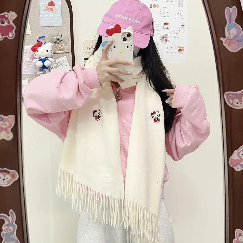 Hello Kitty X Sanrio Hello Kitty Knit Scarves Women's-2