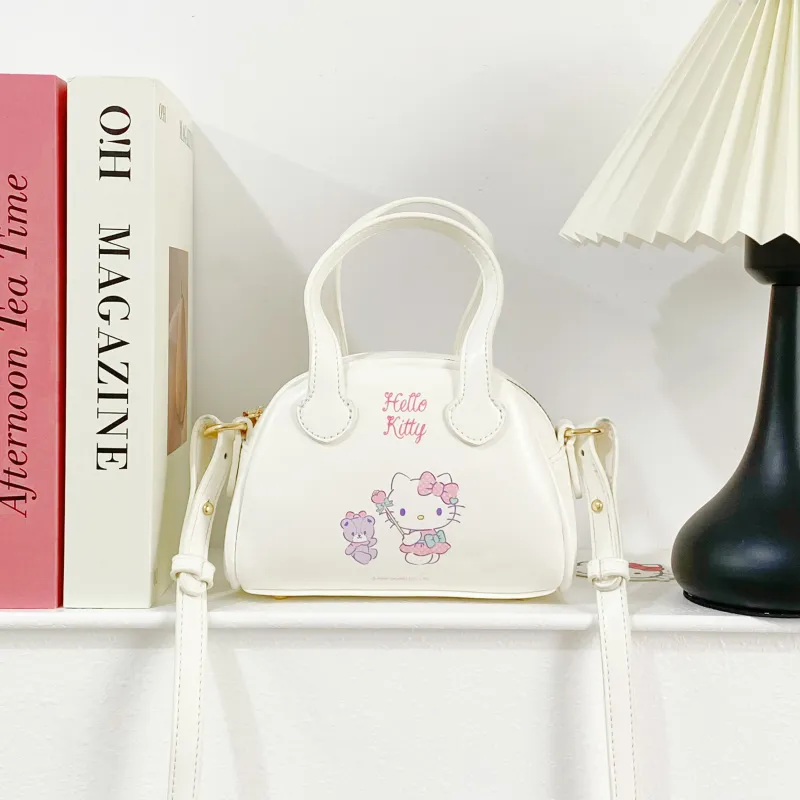 Sanrio Hello Kitty, Collaboration PU One Shoulder Handbag Women's Ecru-1