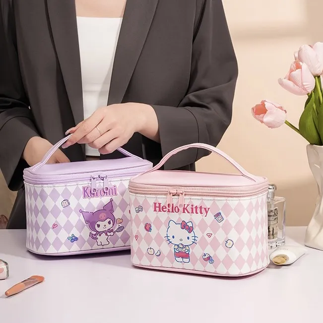 Sanrio PU Makeup Bag Unisex Purple-2