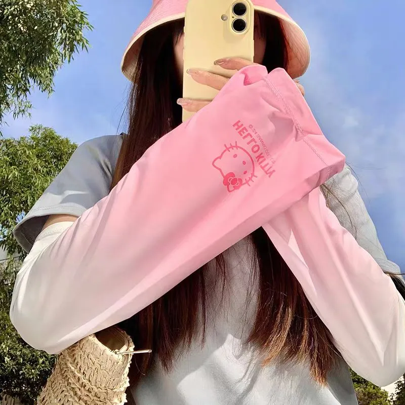 Sanrio Hello Kitty Polyester Sun Protection Sleeves Unisex-4