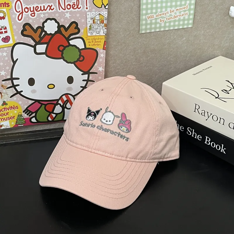 Hello Kitty Cotton Baseball Caps Women's-4