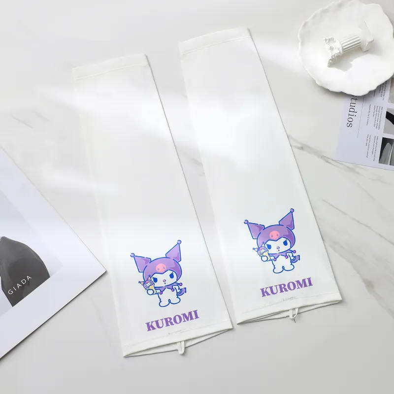 Sanrio Kuromi Polyester Sun Protection Sleeves Unisex-4