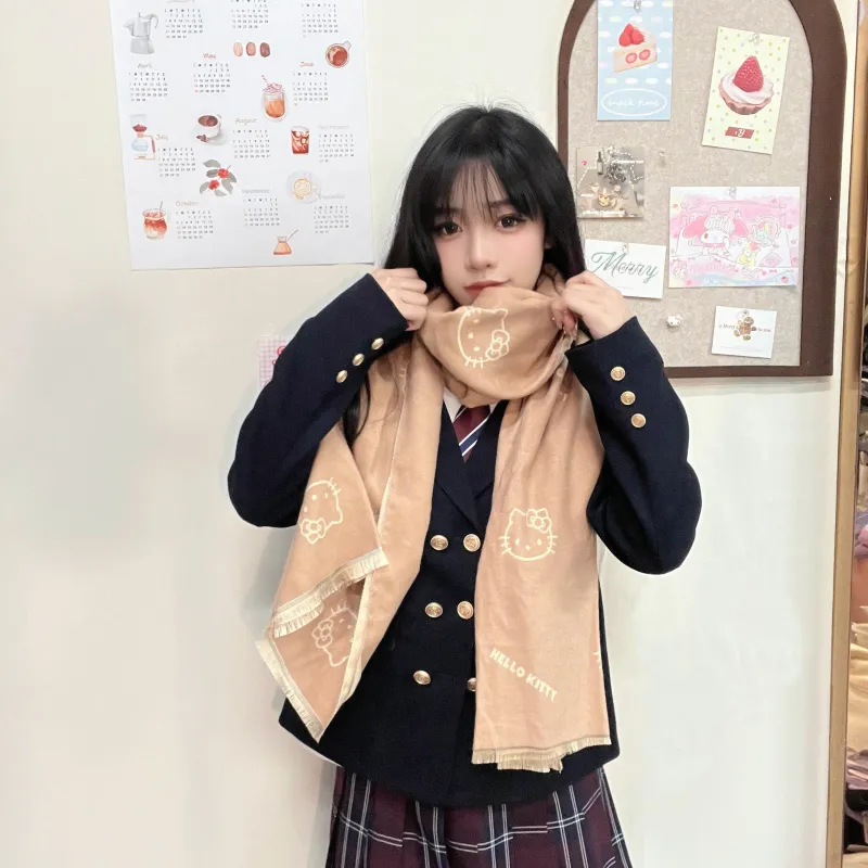 Hello Kitty X Sanrio Hello Kitty Knit Scarves Unisex-3