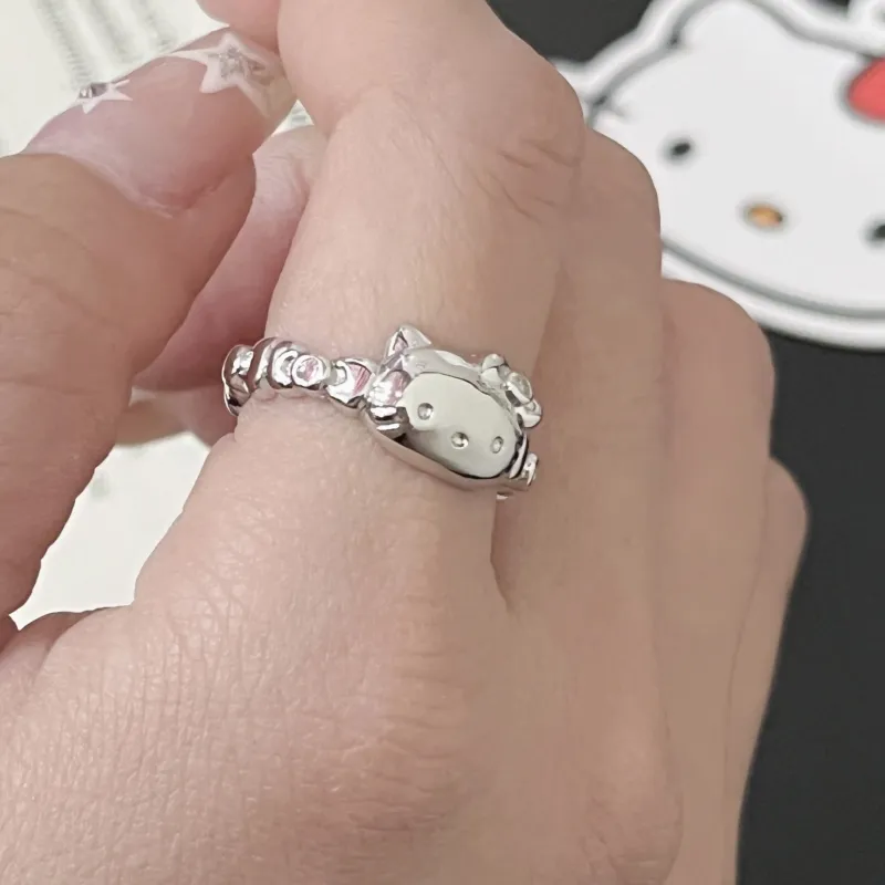 Sanrio x Hello Kitty Alloy Rings Unisex-2