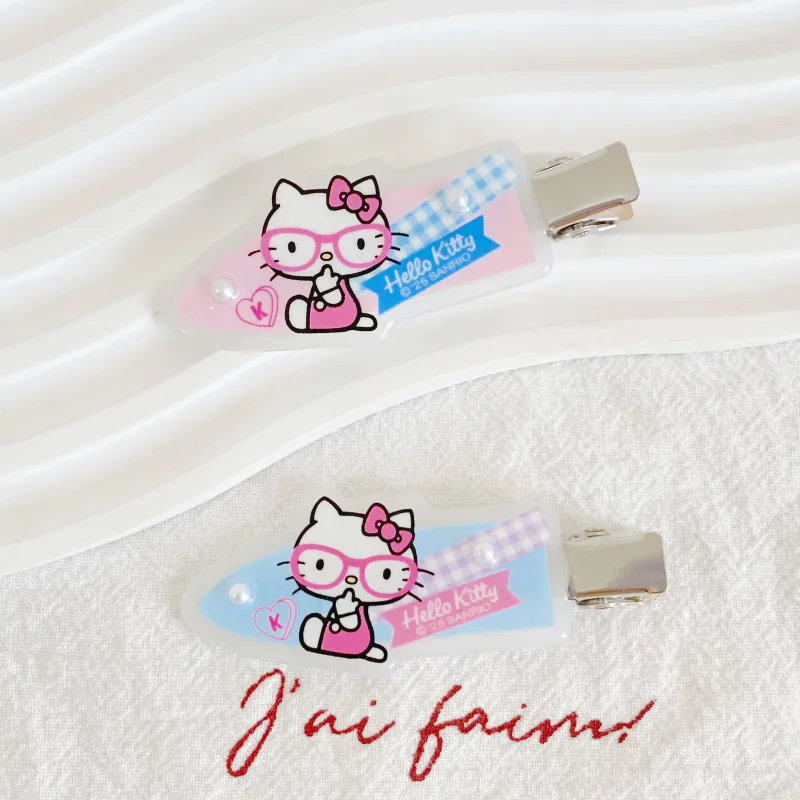 Hello Kitty Sanrio Series Acrylic Hair Clips Women's-1