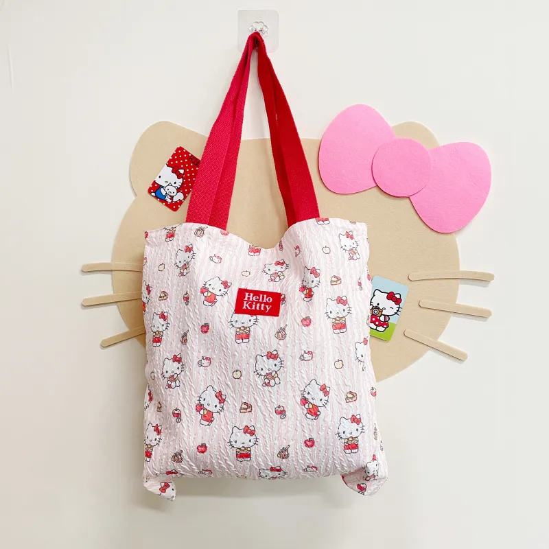 Sanrio Hello Kitty Polyester Shoulder Bag Women's Red-1