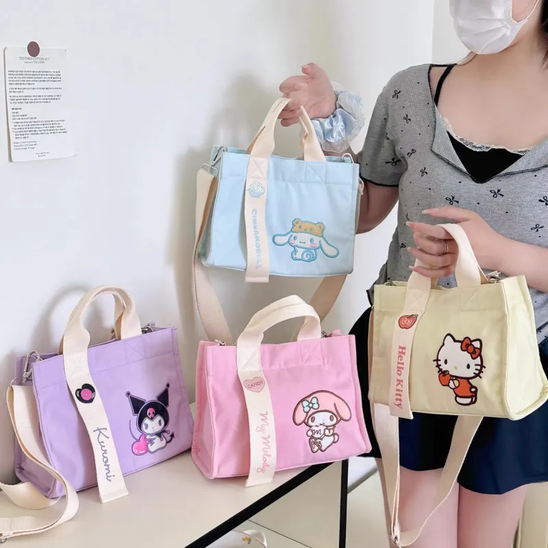 Sanrio Hello Kitty, Collaboration Polyester Shoulder Bag, Crossbody Bag, Handbag Women's Beige-4