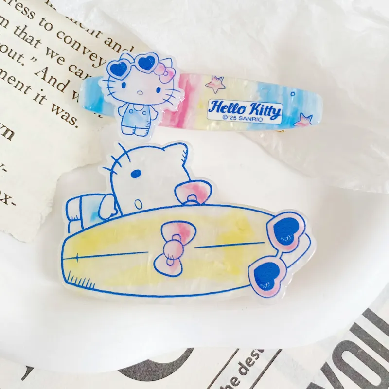 Hello Kitty Sanrio Series Acrylic Hair Clips Women's-2