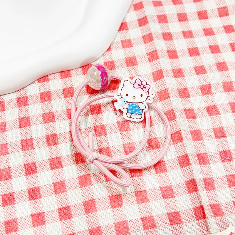 Sanrio Hello Kitty Acrylic Hair Tie Women's Pink-3