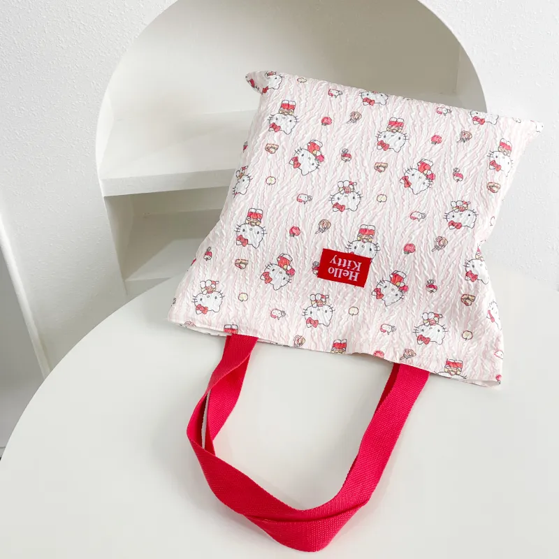 Sanrio Hello Kitty Polyester Shoulder Bag Women's Red-2