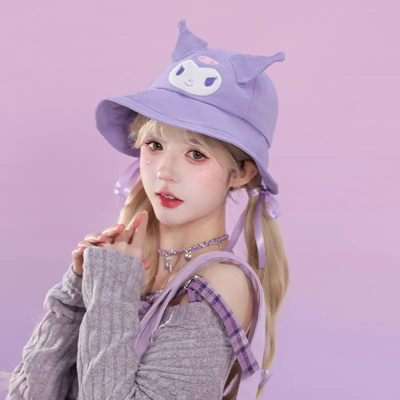 Sanrio Kulomi Polyester Bucket Hats Women's-5