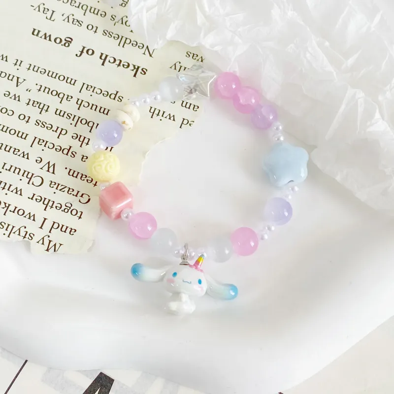 Sanrio Yugui Dog Acrylic Bracelets Women's Blue-1
