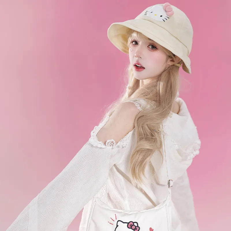Sanrio Hello Kitty Polyester Bucket Hats Women's-4