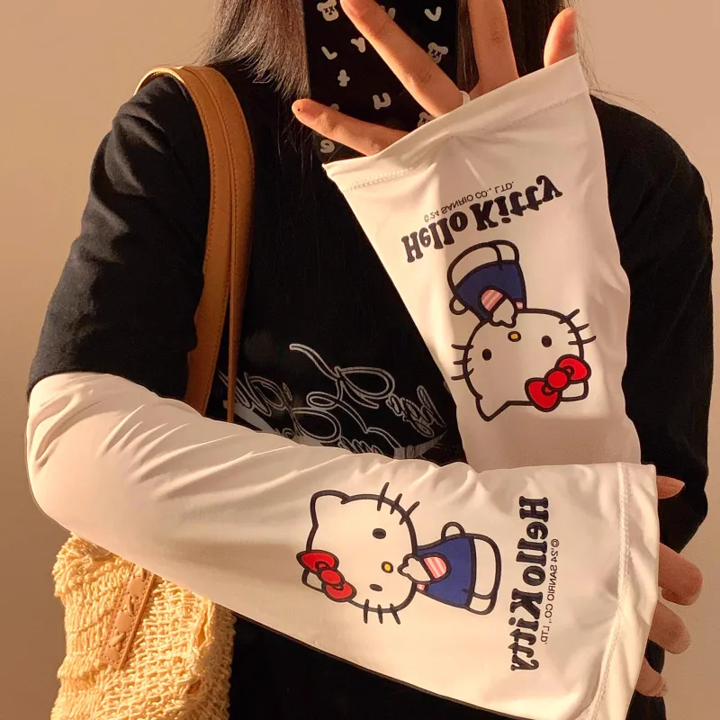 Sanrio Hello Kitty Polyester Sun Protection Sleeves Unisex-4
