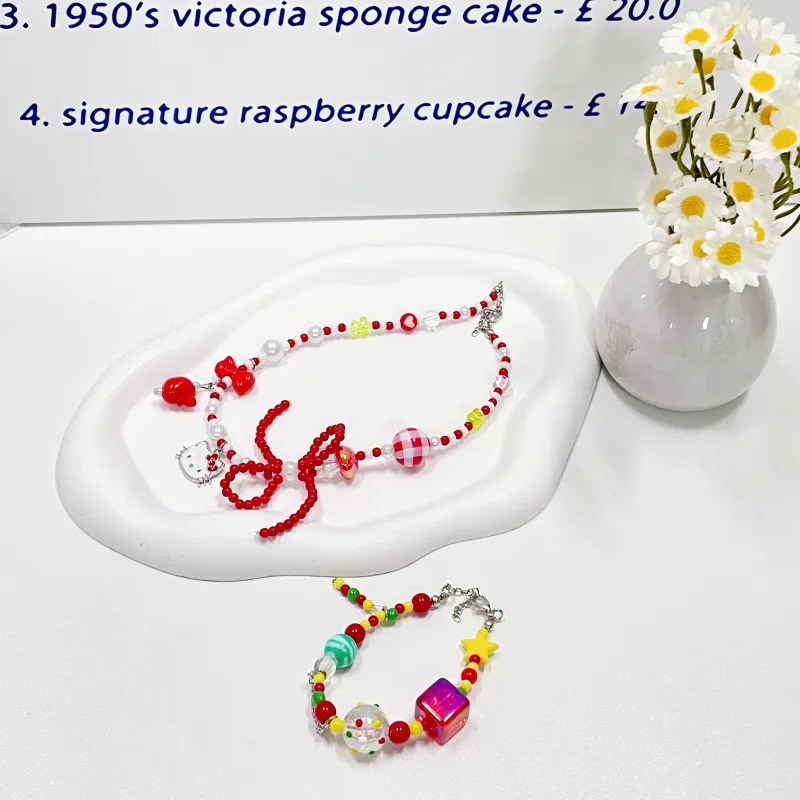 Sanrio x Hello Kitty Hello Kitty Acrylic Necklaces Women's Cartoon Beads-4