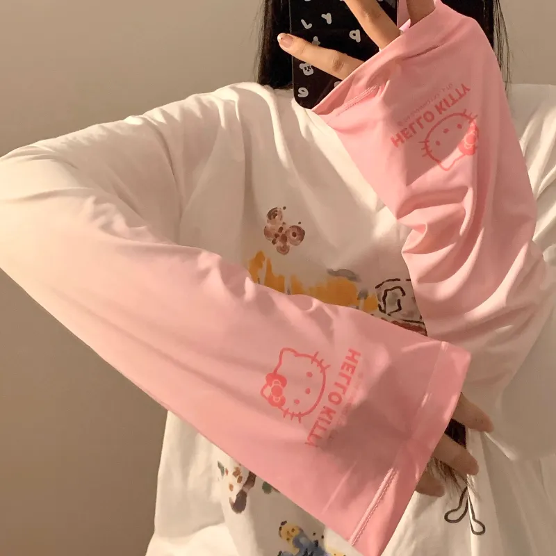 Sanrio Hello Kitty Polyester Sun Protection Sleeves Unisex-3