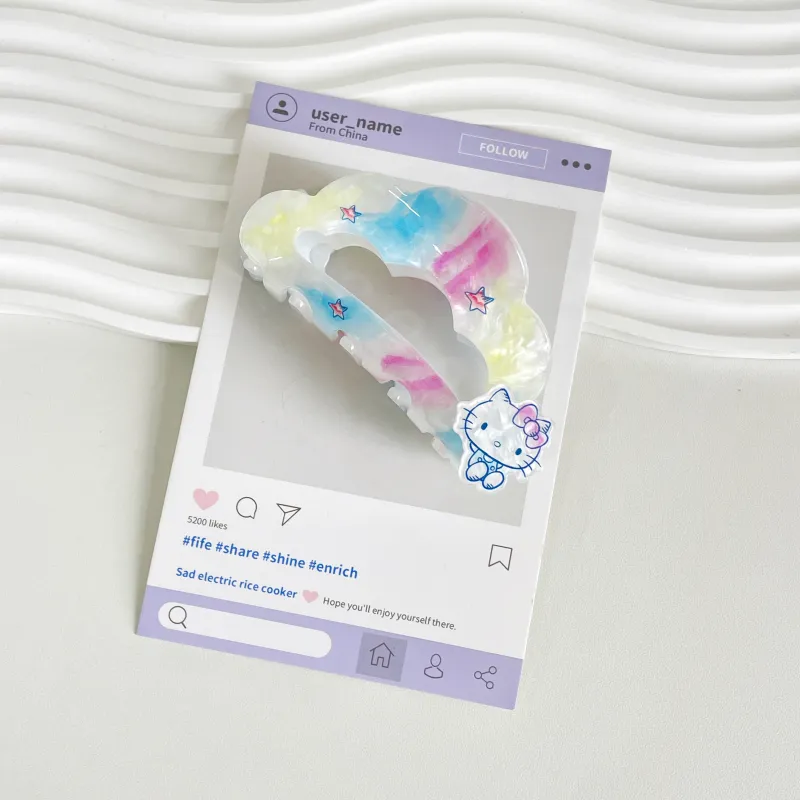 Sanrio Hello Kitty Acrylic Hair Clips Women's-3