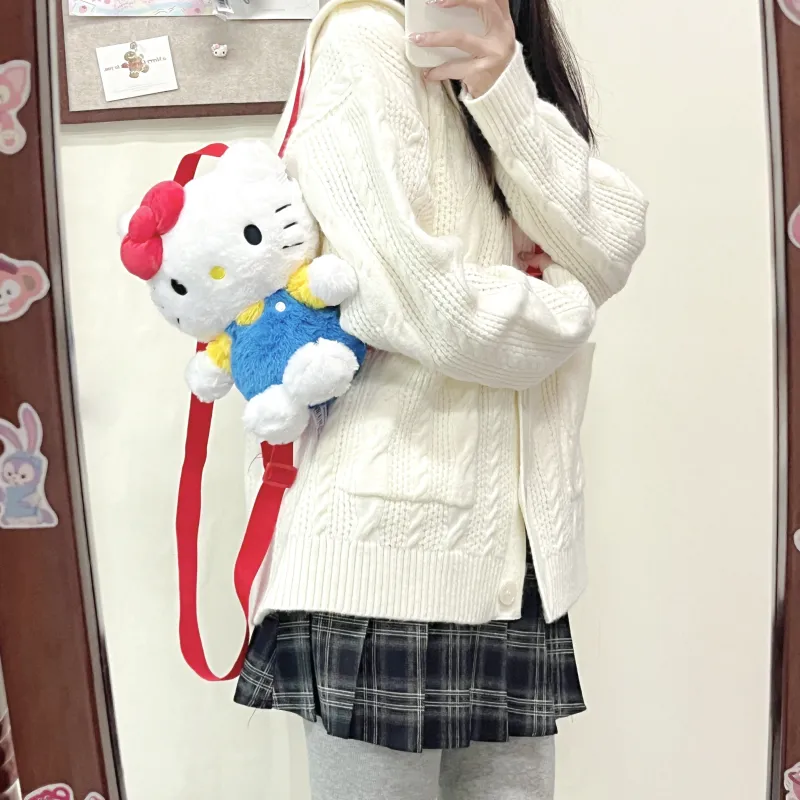 Sanrio Hello Kitty Polyester Backpack Unisex White-1