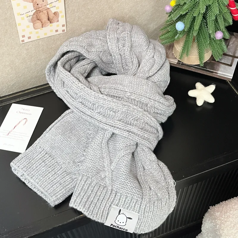 Sanrio Pacha Dogs Knit Scarves Unisex-3