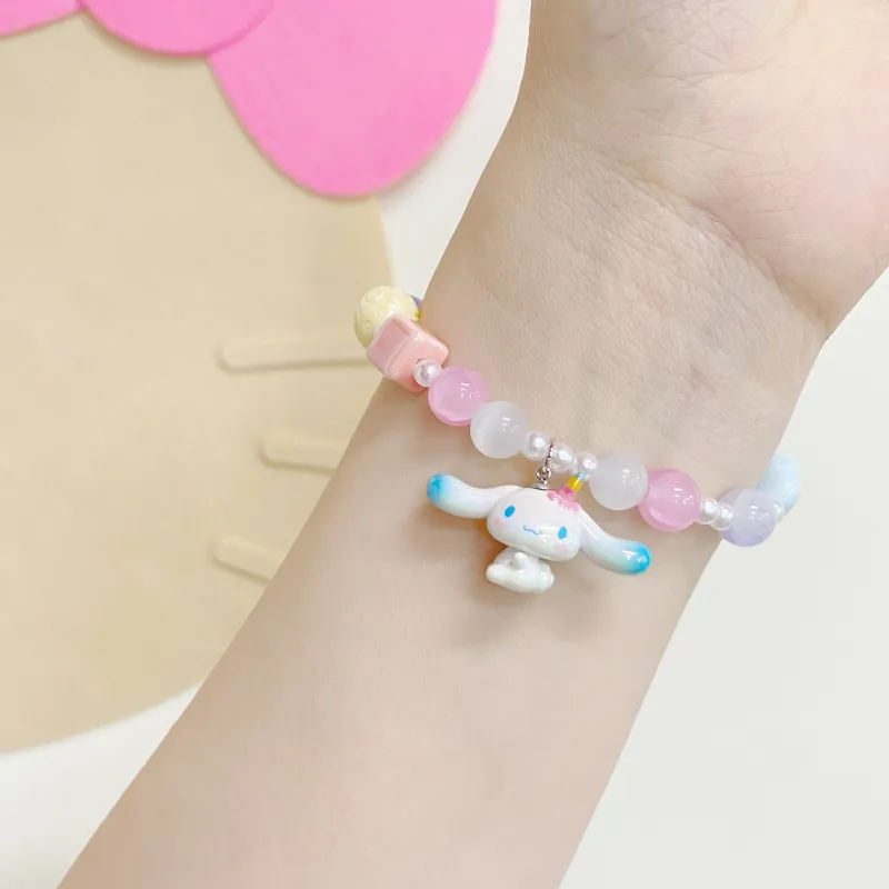 Sanrio Yugui Dog Acrylic Bracelets Women's Blue-4