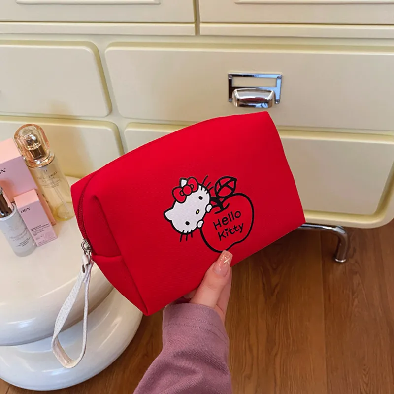 Sanrio Hello Kitty Fabric Clutch Women's Red-1