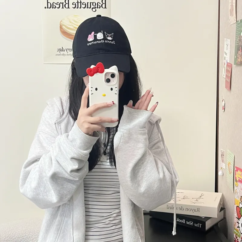 Sanrio Kuromi Pochacco Cotton Baseball Caps Unisex-1