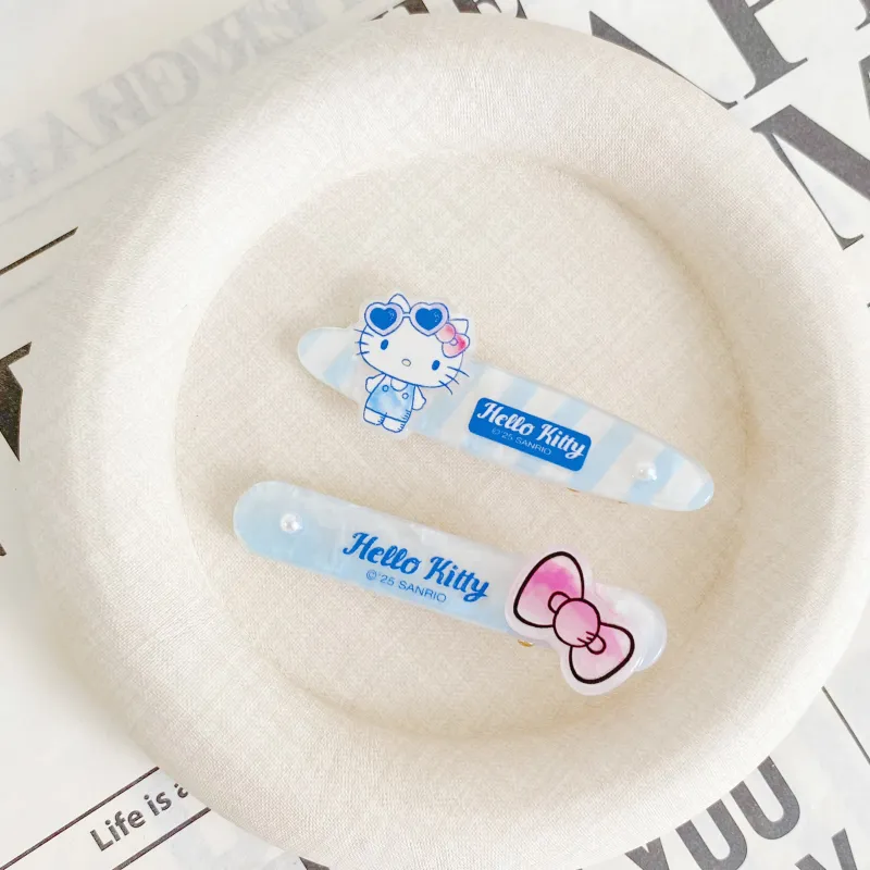 Hello Kitty Sanrio Series Acrylic Hair Clips Women's-3
