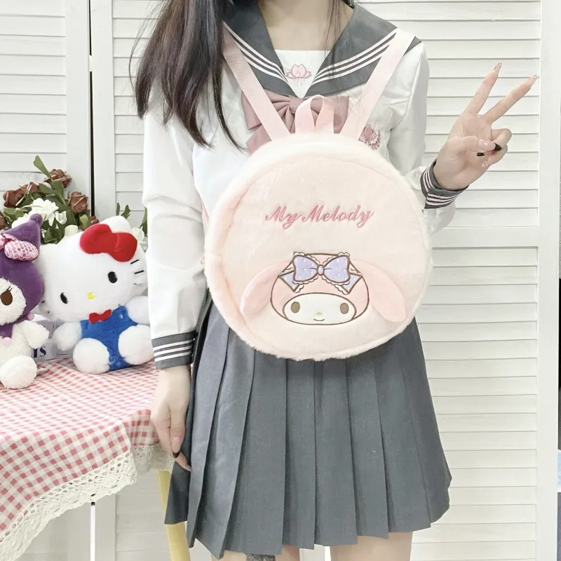 Sanrio Melodi Polyester Backpack Regular Unisex Pink-2