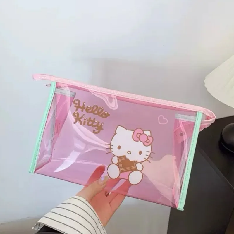Sanrio Hello Kitty PVC Makeup Bag Women's Pink-3