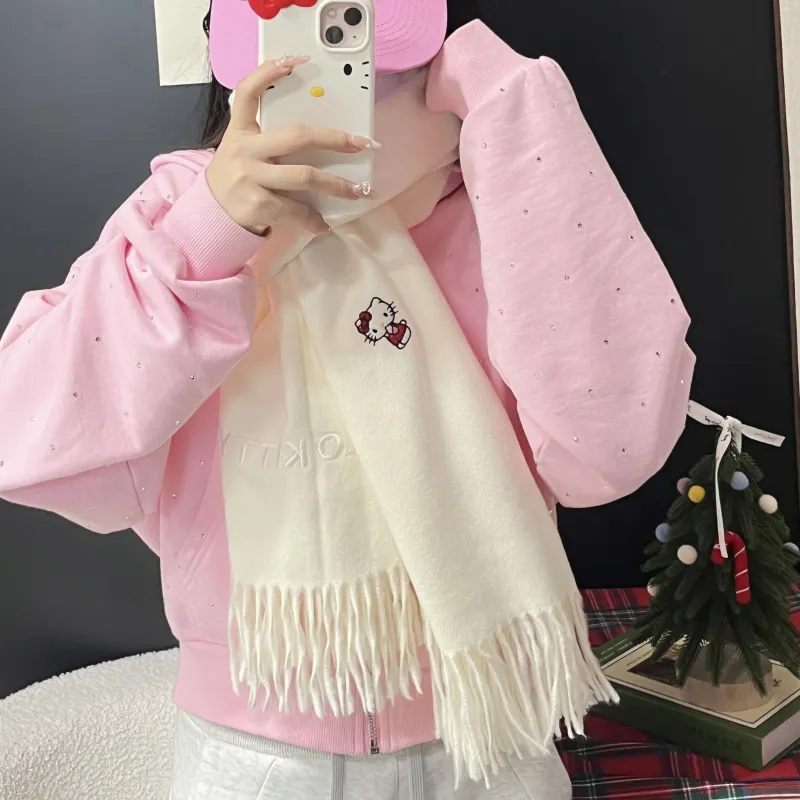 Hello Kitty X Sanrio Hello Kitty Knit Scarves Women's-1